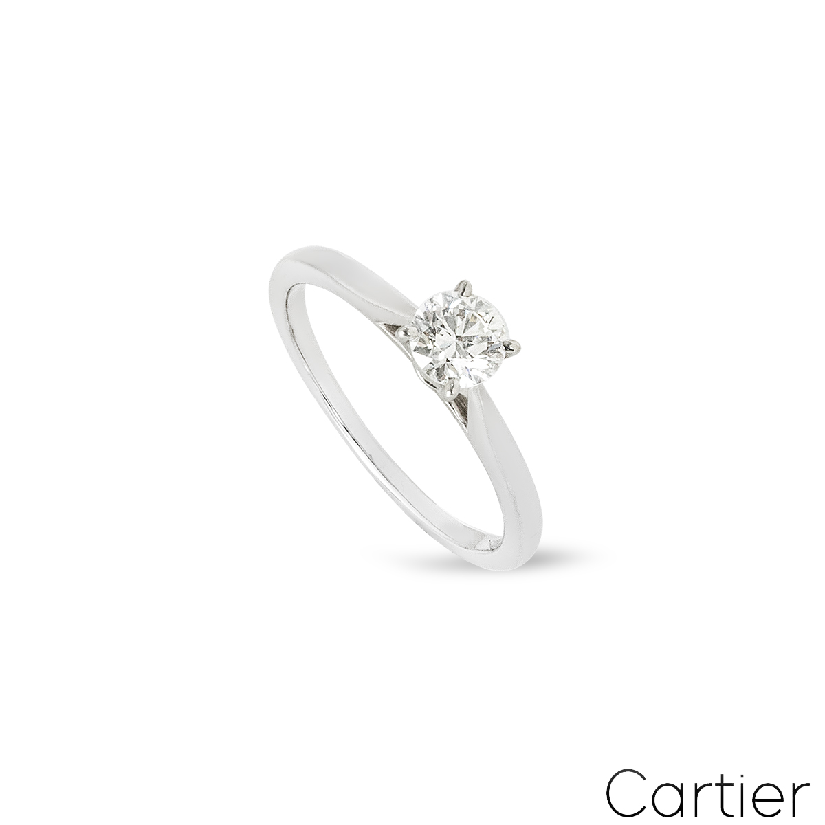 Cartier Platinum Round Brilliant Cut Diamond Solitaire 1895 Ring 0.36ct I/VVS2 Cartier Platinum Round Brilliant Cut Diamond Solitaire 1895 Ring 0.36ct I/VVS2